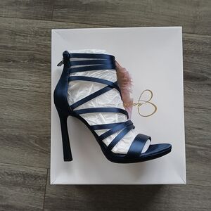 Jessica Simpson Navy Strappy Heels NWT